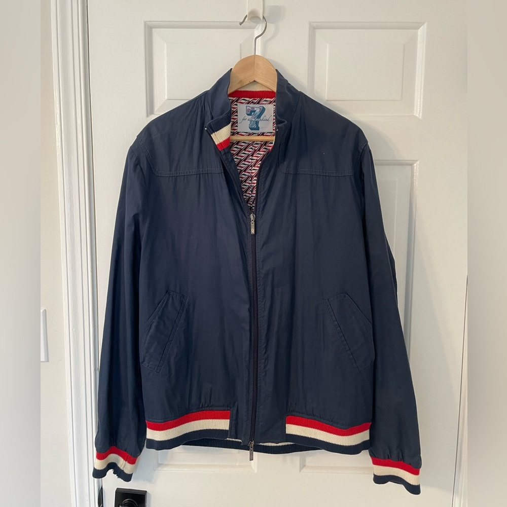 Lightweight bomber jacket, size Medium, runs big.